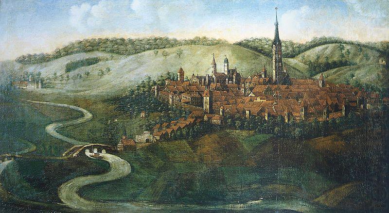 oil-painting of Hersfeld, painted from Conrad Schnuphaseim in, unknow artist